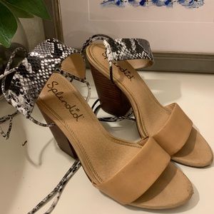 Splendid Ankle Wrap Heels